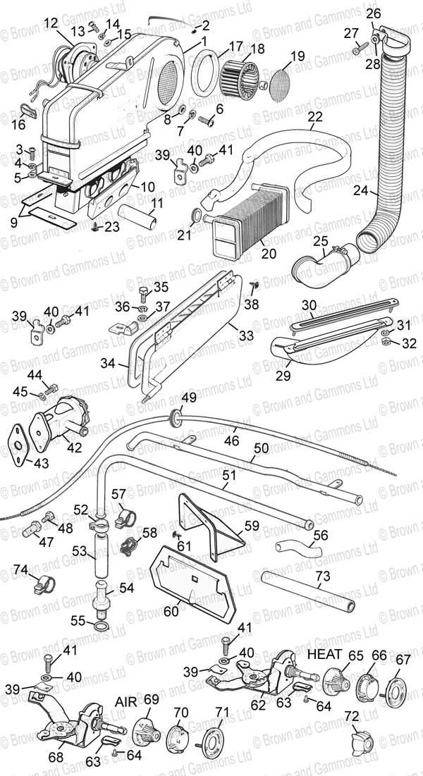 Image for Heater assembly. Valves. Cables & controls