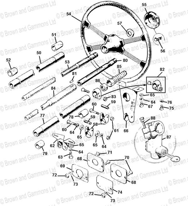 Image for Steering column brackets & wheels