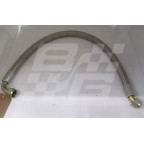 Image for MGB Oil cooler pipe Braided (short) (Chrome bumper)