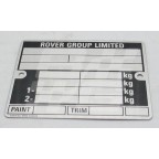 Image for Chassis  plate MG/Rover