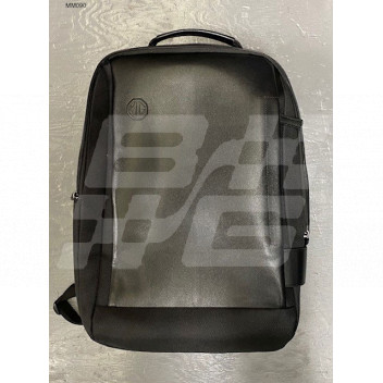 Image for Leather MG Branded Backpack - Black