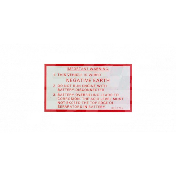 Image for NEG EARTH LABEL LARGE RED